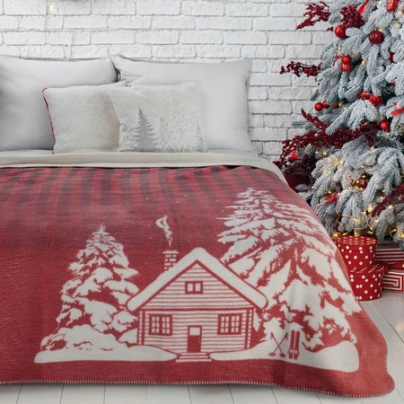 KOC ŚWIĄTECZNY RUDOLF 200 X 220 CM CZERWONY