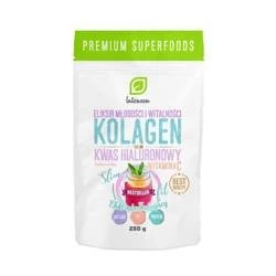 Intenson Kolagen + Witamina C + Kwas Hialuronowy suplement diety efekt odmładzający 250g
