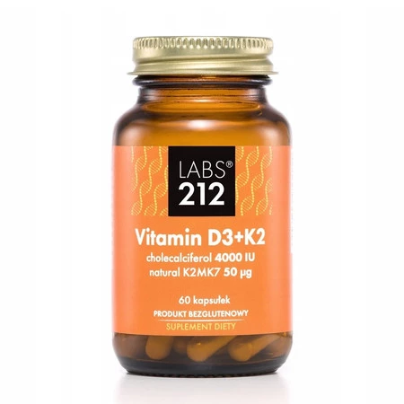 LABS212 Vitamin D 4000 + K2MK7 50 uq - 60 kaps.
