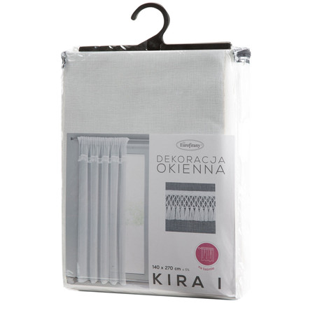 FIRANA GOTOWA KIRA 1 NA TAŚMIE 140 X 270 CM BIAŁY