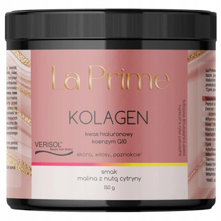 Primabiotic La Prime kolagen na wsparcie pięknej skóry 150 g smak malina z nutą cytryny