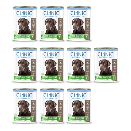 Zestaw 10x CLiNiC Veterinary Diet Dog Gastro Digestive Chicken 415g - mokra karma weterynaryjna dla psów