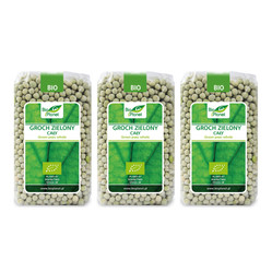 Zestaw: 3x BIO PLANET GROCH ZIELONY CAŁY BIO 500 g