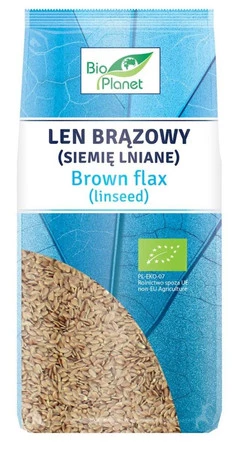 Bio Planet − Len brązowy, siemię lniane − 400 g