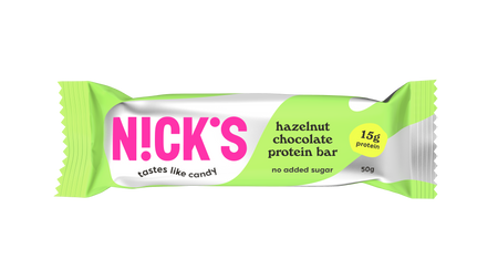 Zestaw 6x N!CK'S Nicks Hazelnut Chocolate Protein Bar Baton orzechowy bez cukru 50g