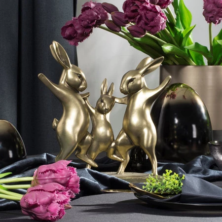 Ozdoba Wielkanocna, Figurka ceramiczna, kolor złoty, rozmiar 22 x 10 x 23 cm