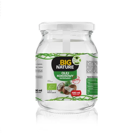 Big Nature Olej kokosowy RAFINOWANY BIO 480 ml