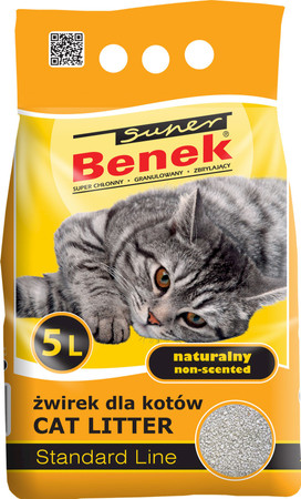 Super BENEK Standard Naturalny Żwirek bentonitowy 5l