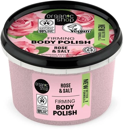 Organic Rose & Salt Body Polish pasta do ciała na bazie ekstraktu z róży i naturalnej soli 250ml