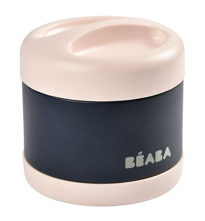 Beaba Pojemnik - termos obiadowy ze stali nierdzewnej z hermetycznym zamknięciem duży 500 ml light pink/night blue