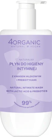 4Organic Naturalny płyn do higieny intymnej z kwasem mlekowym i prebiotykami 300ml
