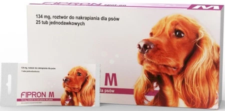 FIPRON Krople na kleszcze pchły dla psa M 10-20kg 10szt!