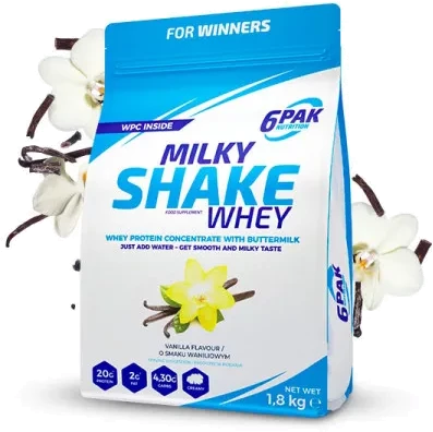 6PAK MILKY SHAKE WHEY odżywka białko WPC  700g smak wanilia