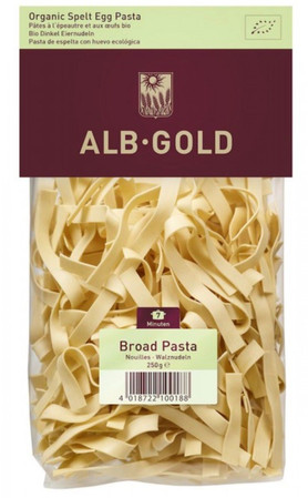 MAKARON (ORKISZOWY JAJECZNY) WSTĄŻKA BIO 250 g - ALB-GOLD