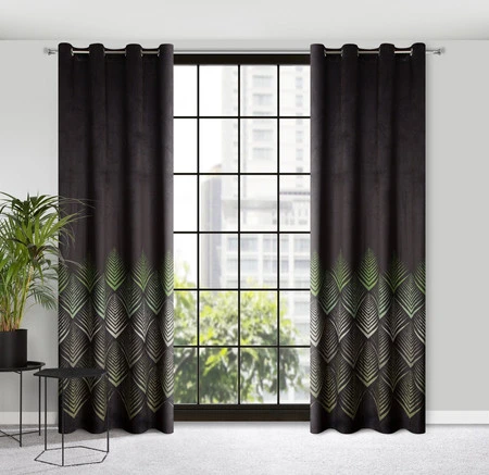 ZASŁONA GOTOWA ANGELINA 140 X 250 CM CZARNY