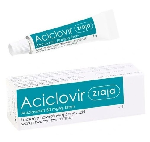 Aciclovir Ziaja, 50 mg/g krem 5 g