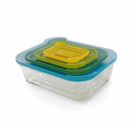 JJ - Zestaw 4 szklanych pojemników Nest™ Glass, mu