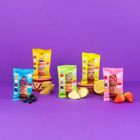 Smileat Triboo, BIO Sminolas, Żelki owocowe bez cukru Jabłko, 25g