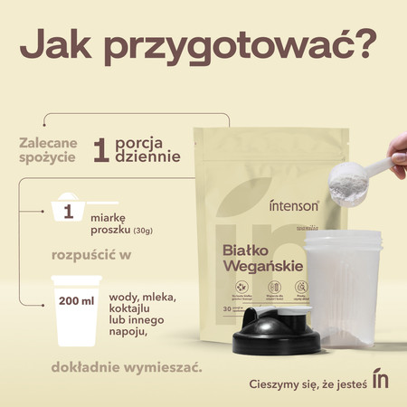 Intenson Wegańskie białko smak wanilia 900g