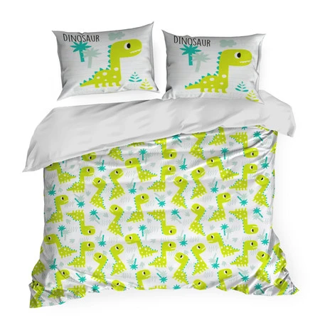 POŚCIEL BAWEŁNIANA D91 KID 08 160 X 200 CM JASNOZIELONY