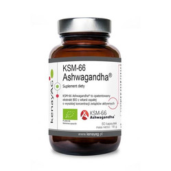 Kenay Ashwagandha KSM-66 na wsparcie odporności na stres, snu i witalności Bio 60 kap.