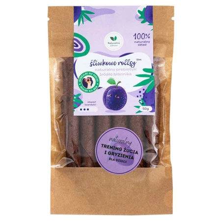 Zestaw 6x Naturalnie Zdrowi Śliwkowe rollsy z inuliną 50 g