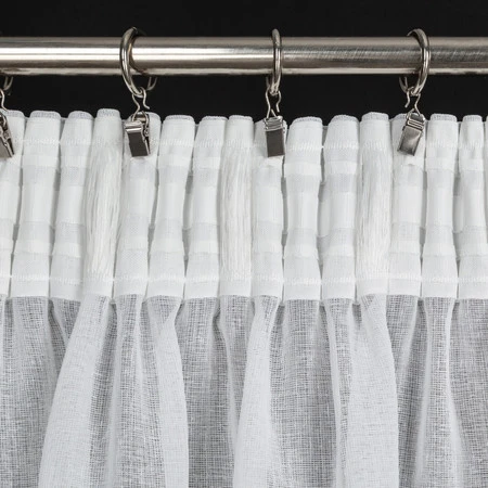 FIRANA GOTOWA INES NA TAŚMIE 140 X 270 CM BIAŁY