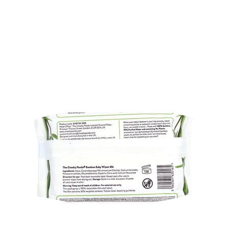 Cheeky Panda, Chusteczki nawilżane dla dzieci, 60 szt.