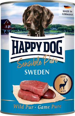 HAPPY DOG Sensible Pure SWEDEN Dziczyzna 400g