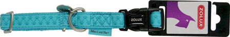 ZOLUX Obroża regulowana Mac Leather Turkusowa 20mm