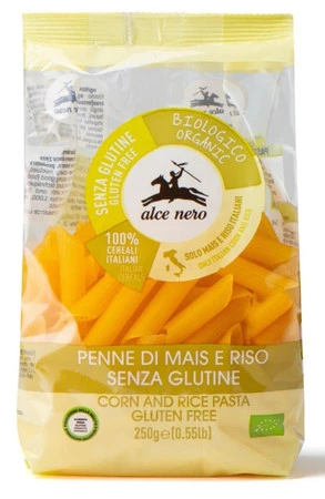 MAKARON (KUKURYDZIANO - RYŻOWY) PENNE BEZGLUTENOWY BIO 250 g - ALCE NERO