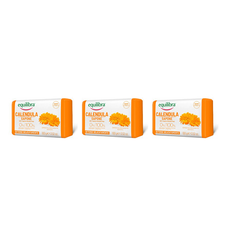 Zestaw: 3x Equilibra Mydło nagietkowe 100g