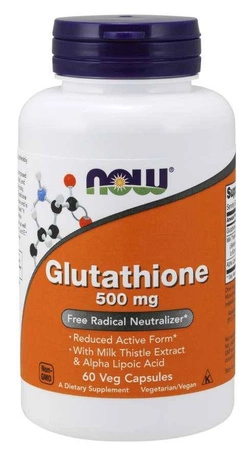 Now - Glutathione 500 mg - 60 kaps vegge