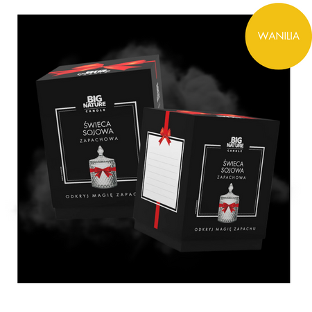 Świeca sojowa o zapachu WANILIA 485g PREZENTOWAOWA