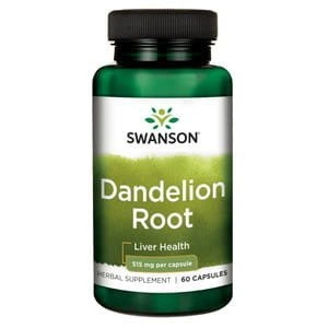 Swanson - Dandelion Root (mniszek lekarski) - 60 kaps 