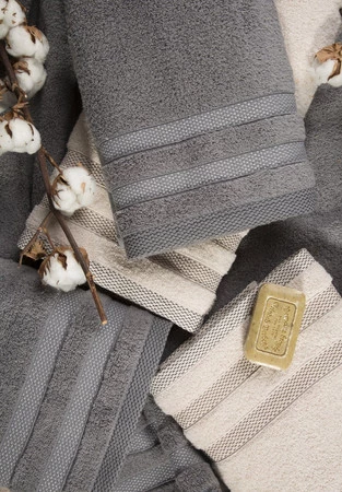 Ręcznik Riki (04), 70 x 140 cm, Stalowy