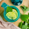 Wessper Butelka na wodę z tritanu motywacyjna z miarką ACTIVEMAX TRILINE z możliwością filtracji zielona 500 ml