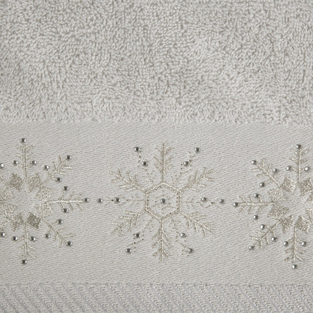 Ręcznik Świateczny Joy3 70 x 140 cm, Srebrny