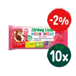 Zestaw: 10x Starpharma − Zdrowy Lizak Mniam Mniam Malina − 6 g