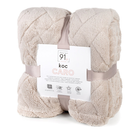 KOC D91 CARO 200 X 220 CM BEŻOWY