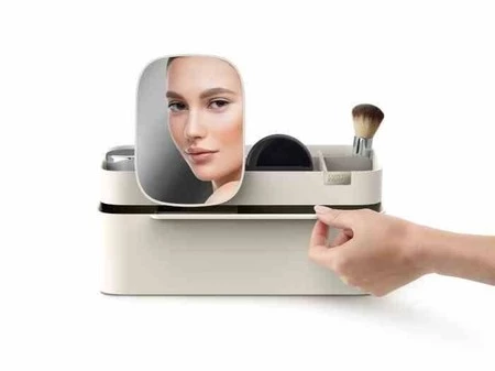 JJ - Organizer na kosmetyki z szufladką i lustrem