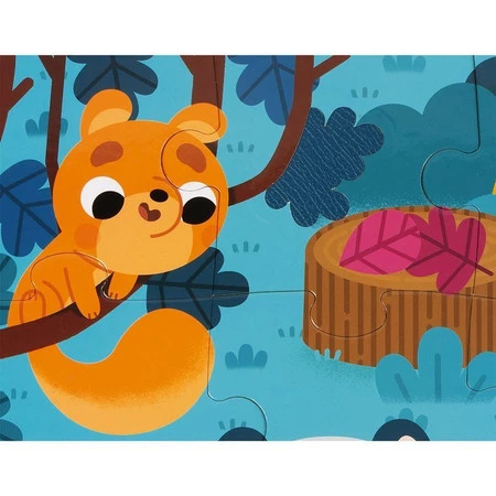 Janod Puzzle sensoryczne 20 elementów Leśne zwierzęta