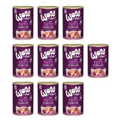 Zestaw 10x WOW CAT Senior Geflugel Ente - drób z kaczką dla kota seniora (400g)