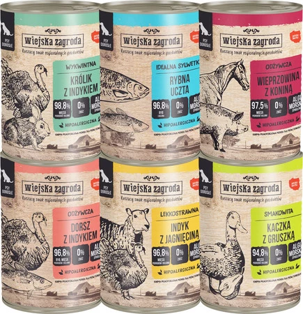 WIEJSKA ZAGRODA Wieprzowina z Koniną bez zbóż 400g