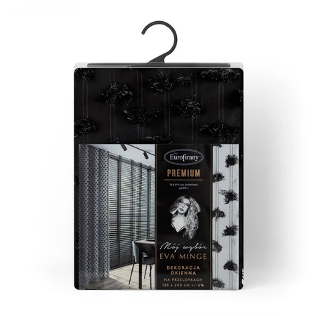 ZASŁONA GOTOWA AURELIA 135 X 250 CM CZARNY