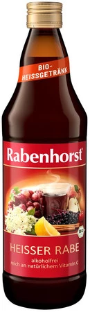 NAPÓJ ZIMOWY KORZENNY NA CIEPŁO JABŁKO - CZARNY BEZ - MIÓD BIO 750 ml - RABENHORST