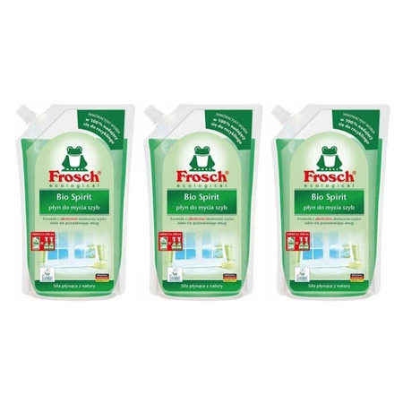 Zestaw 3x Frosch Płyn do mycia szyb - worek 1000ml