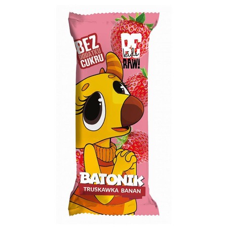 BeRAW Kids Baton owocowy Truskawka i Banan - 25g baton dla dzieci