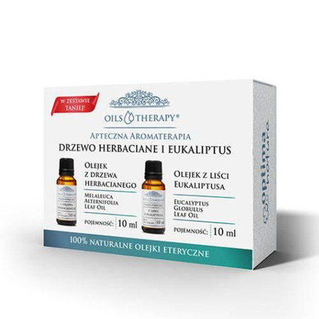 Optima Natura Zestaw Aptecznej Aromaterapii Drzewo Herbaciane i Eukaliptus 2 x 10 ml