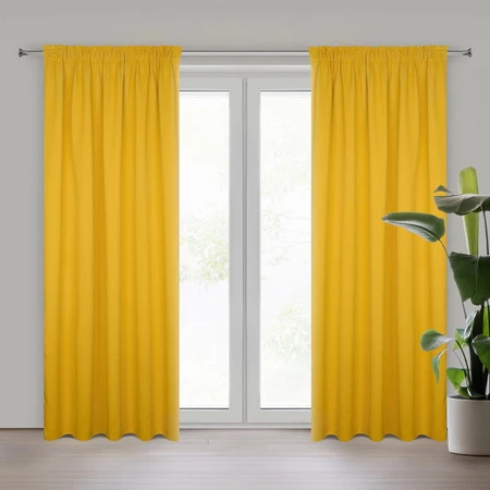 ZASŁONA GOTOWA D91 PARISA NA TAŚMIE 135 X 270 CM MUSZTARDOWY